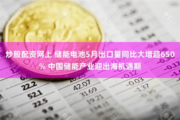 炒股配资网上 储能电池5月出口量同比大增超650% 中国储能产业迎出海机遇期